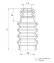 TOPE DE SUSPENSION AMORTIGUADOR PARTE DELANTERA IZQUIERDA/DERECHA (CON OSLONA) MITSUBISHI COLT VI SMART FORFOUR 