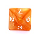 REBEL Kość K8 8 Ścian Perłowa Ciemnożółta Cyfry