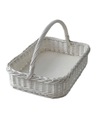 БОЛЬШОЙ ПЛЕТЕНЫЙ ПОДДОН, БЕЛЫЙ, С РУЧКОЙ
