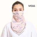 Новый шифоновый шарф для лица, солнцезащитный крем, шейный платок, бандана с цветочным принтом