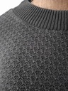 Sweter czarny, bawełniany z fakturą - L/XL Materiał dominujący bawełna