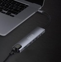 АДАПТЕР-концентратор 9 в 1 USB-C HDMI RJ45 Ethernet Устройство чтения карт SD Macbook M1 M2 M3