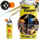 ПРОФЕССИОНАЛЬНАЯ ЛАТУННАЯ ГАЗОВАЯ ГОРЕЛКА ДЛЯ ГАЗА + НАБОР 2 КАРТРИДЖА ALPEN