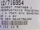 PEUGEOT ВАНТАЖНИЙ I ДРОСЕЛЬНА ЗАСЛІНКА ПОВІТРЯ 9640796280 1,4 8V  (18120768404) фото min 9