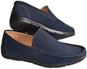 Темно-синие мокасины Светлые замшевые деловые туфли (41 42 43 45 46) — 44