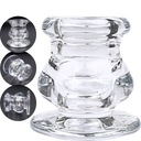 ПОДСВЕЧНИК СТЕКЛЯННЫЙ ДЛЯ СВЕЧ, ГОВОРИТ НА ОДНУ СВЕЧУ, высота 5,5 см, СВАДЬБА, ПРИЧИНЕНИЕ