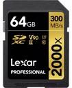 Lexar SDXC Professional 64 ГБ 300 МБ/с UHS-II V90 2000x
