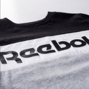 Reebok kids tričko s logom čierno-sivé 9/10y Výstrih okrúhly