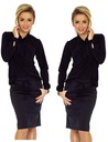 CZARNA ELEGANCKA BLUZKA Z WIĄZANIEM XL