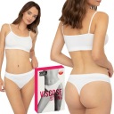 Gatta Viscose бесшовные высокие белые стринги