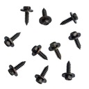 10X TORNILLO DE MONTAJE REMACHE PERNO PROTECCIÓN CUBREPASO PARAGOLPES PLACA NEGRO 5,5X19 