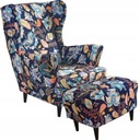 ПОКРЫТИЕ КРЕСЛА ПОДНОЖКА ГИБКАЯ ГЛАДКАЯ ГРАФИКА РЕТРО УЗОР