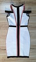 MD bandážové šaty biela čierna púder ružová M/38 Značka iná