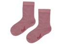 EMEL Ponožky ESK100-56 23-26 Merino prúžky tmavo ružová