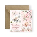 ZAPROSZENIA NA CHRZEST DLA DZIEWCZYNKI + IMIĘ + KOPERTA ANIOŁEK DZIDZIUŚ