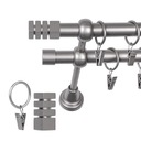 KARNISZ METALOWY FI 19 PODWÓJNY 360 CM METAL