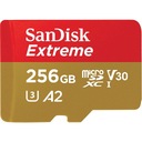 SanDisk microSDXC Extreme 256 ГБ 190/130 МБ/с A2 C10 V30 UHS-I U3