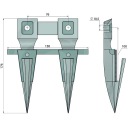 ЩУП ПАЛЕЦ ДВОЙНОЙ ZE STALKA КОМБАЙН BIZON Z-056 5050020050  фото 6