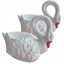 ЛЕБЕДЬ ЦВЕТОЧНЫЙ ГОРШОК САДОВАЯ ФИГУРКА НАБОР ЦВЕТОЧНЫХ КРЫШЕК 2x МАЛЕНЬКИЙ