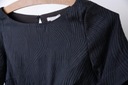 H&M šaty odhalený chrbát XS/34 malá čierna Dominujúci vzor bez vzoru