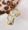 Золотые серьги с леопардовым принтом в стиле бохо 63 мм