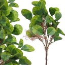 ИСКУССТВЕННЫЕ ТОЛСТЫЕ ЛИСТЬЯ 36 см ЗЕЛЕНАЯ ВЕТКА ЦВЕТОК К ПЛАТЬЮ ДОПОЛНИТЕЛЬНЫЕ ЦВЕТЫ