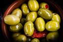 Zelené olivy s prídavkom pálivej papriky 520g EAN (GTIN) 80127659