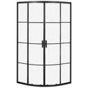 ДУШЕВАЯ КАБИНА 70х70 РАЗДВИЖНАЯ ЧЕРНАЯ РЕШЕТКА