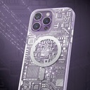 Magnetyczne etui iPhone 14 Pro Max MagSafe PQY Geek Series srebrne Kolor srebrny