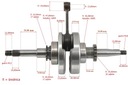 EJE DE CIGÜEÑAL SCOOTER 4T 50, 60, 80 16Z 139QMB ROMET 