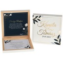 ДЕРЕВЯННАЯ КОРОБКА СВАДЕБНЫЕ ПРИГЛАШЕНИЯ ДЛЯ РОДИТЕЛЕЙ, ТЕМНО-СИНИЙ Z2