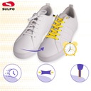 Шнурки эластичные без завязок для различных видов желтой обуви.