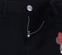 Czarne spodnie jeansowe Myszka Minnie 110 cm Zapięcie zamek