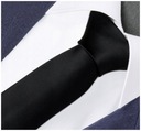 SLIM FIT Krawat Męski Wąski Śledż Czarny GREG gs18
