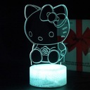 3D nočné svetlo led usb + diaľkové ovládanie Hello Kitty Typ figúrka