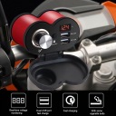 МОТОЦИКЛЕТНАЯ МНОГОФУНКЦИОНАЛЬНЫЙ ЗАРЯДНОЕ DO ТЕЛЕФОНА Z ДВОЙНЫМ PORTEM USB,  фото 6