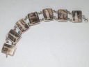 Náramok s pruhovaným kremíkom v striebre 925 Kolekcia krzemień pasiasty