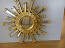 Zlaté zrkadlo VINTAGE slnko - lúče - kruh Typ nábytku iný