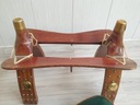 pufa kozlík vintage retro podnožka koža odtiene hnedej Šírka nábytku 56 cm