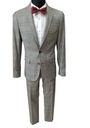 Мужской серый костюм в клетку 176/48/86
