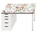 Защитный коврик для стола Ikea 105см пастельные цветы