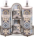 Ceramiczny Zestaw do przypraw 5 elementów 'HOLIDAY IN PORTO'