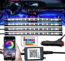 ILUMINACIÓN RGB INTERIOR AUTO CABINAS COCHE 48 DIODO LUMINOSO LED + DIRECCIÓN APLIKACJA 