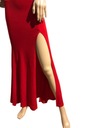 Sukienka maxi czerwona rozcięcie cekiny M Wzór dominujący bez wzoru