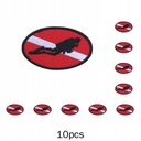 10 нашивок с флагом для подводного плавания в форме эллипса