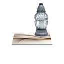 ПОДСВЕЧНИК СТЕКЛЯННЫЙ 35х35см Медь 139г