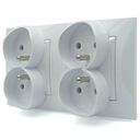 РОЗЕТКИ КУХОННЫЕ БЕЛЫЕ РОЗЕТКИ 2x ДВОЙНЫЕ