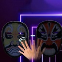 LED MASZK HALLOWEENRE, LED MASZK GESZTUSÉRZÉKELŐVEL, VILÁGÍTÓ LED MASZK Alapszín sokszínű