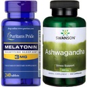 Melatonín Ashwagandha Zdravý spánok STRES Pamäť melatonín ženšen SÚPRAVA EAN (GTIN) 087614019574