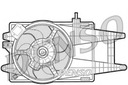 VENTILÁTOR CHLADIČA (S KRYTOM) FIAT IDEA PUNTO 1 Výrobca dielov Denso